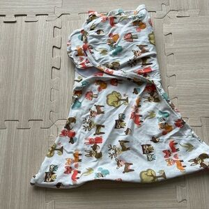 Zippadee zip swaddle in forest friend print size small/ medium